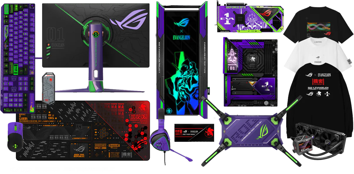 Asus’s wild new Evangelion collab lets you anime your whole PC setup