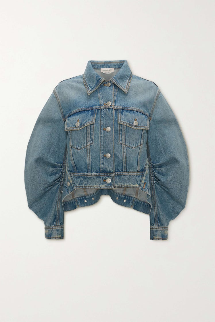 Draped Denim Jacket  