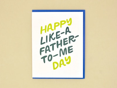 Like a Father Letterpress Greeting Card