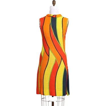 60s Geometric Mod Sleeveless Dress
