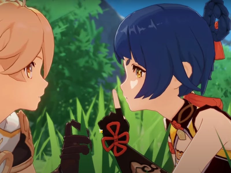 Xiangling shushing the Traveler