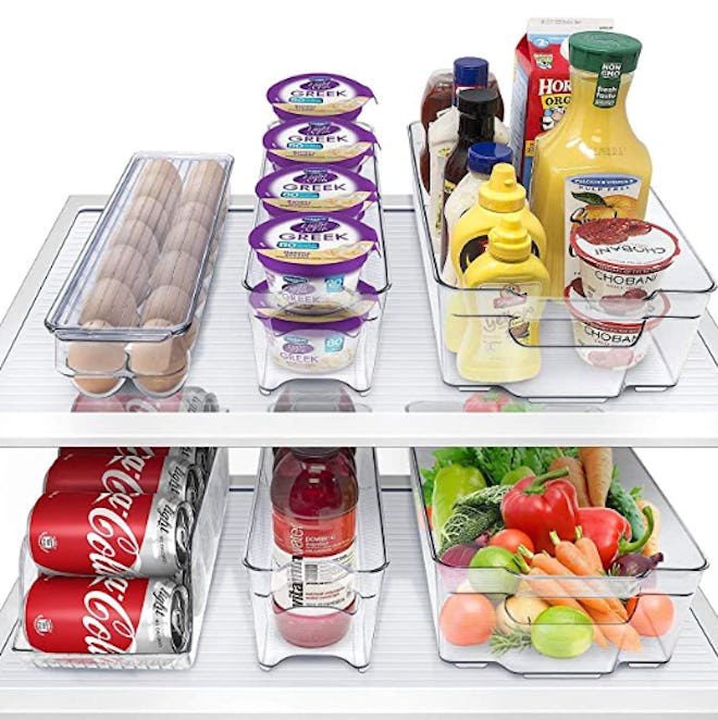 This organization starter kit is complete with a drink dispenser, egg cartons, and more.