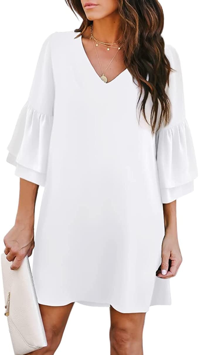 BELONGSCI Bell Sleeve Dress