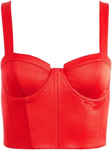 Alice + Olivia red bustier top