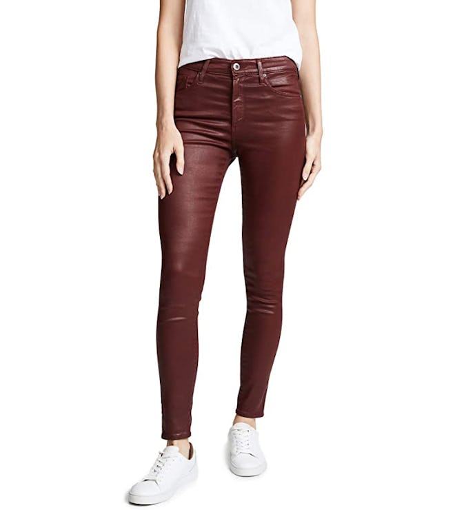 AG Adriano Goldschmied Farrah Leatherette High-Rise Skinny Fit Ankle Pant