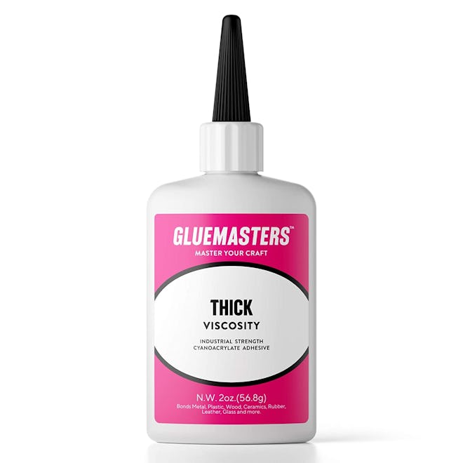 Glue Masters Professional Grade Cyanoacrylate Super Glue, Thick Viscosity, 2 Oz.
