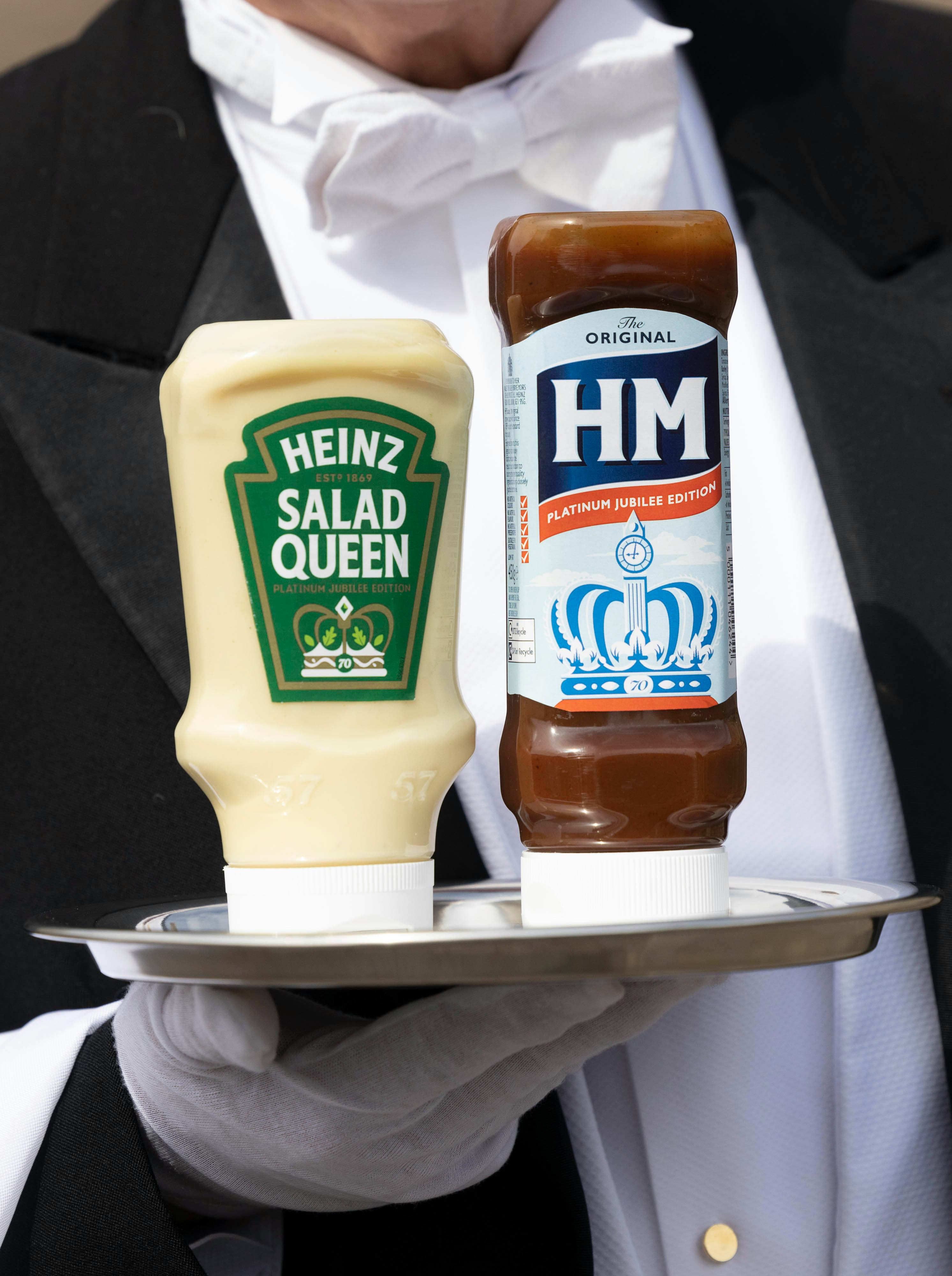 Heinz Salad Cream and HP Sauce have been given a Platinum Jubilee makeover.