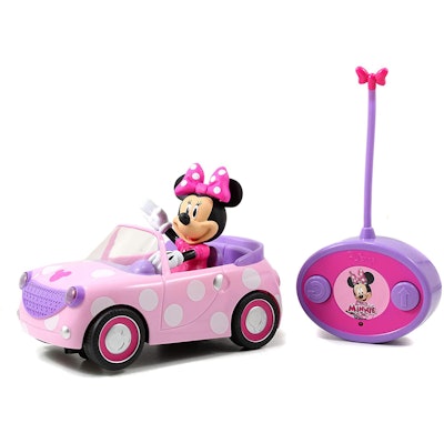 Perfect for Disney lovers, this Minnie Mouse Roadster is one of the best remote control cars for kid...