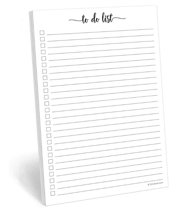 to do list notepad to help plan groceries