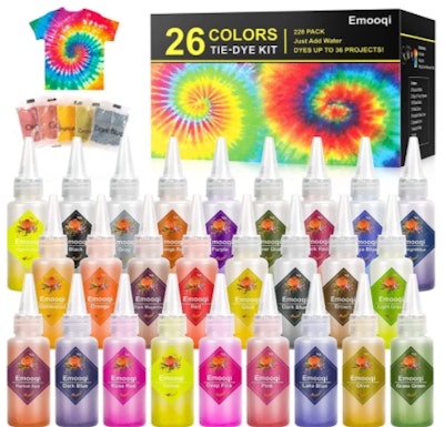 One birthday party hack is to buy an Emooqi Fabric Tie-Dye Set and have kids tie-dye shirts as party...
