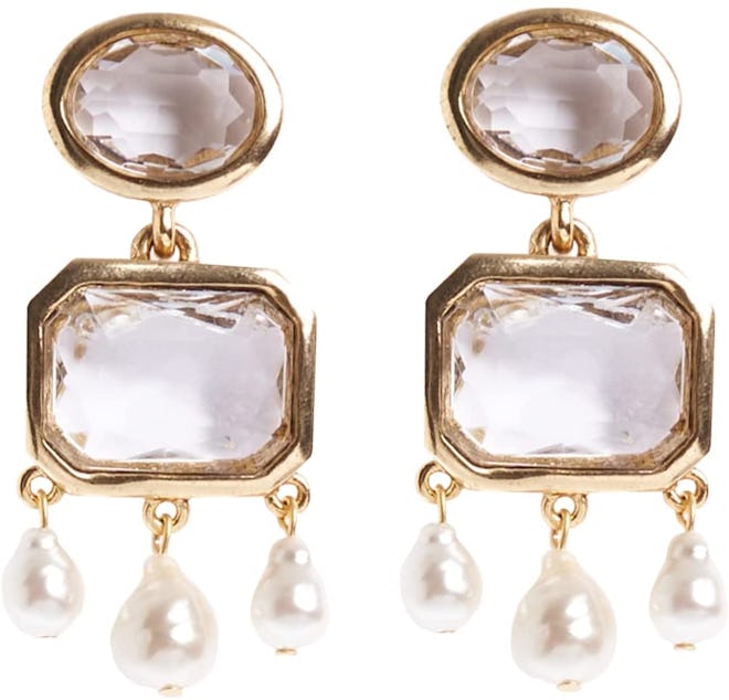 best pearl earrings chandelier oscar de la renta