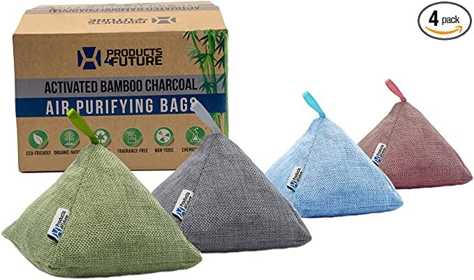 Products4Future Bamboo Charcoal Air Purifying Bags (4-Pack)