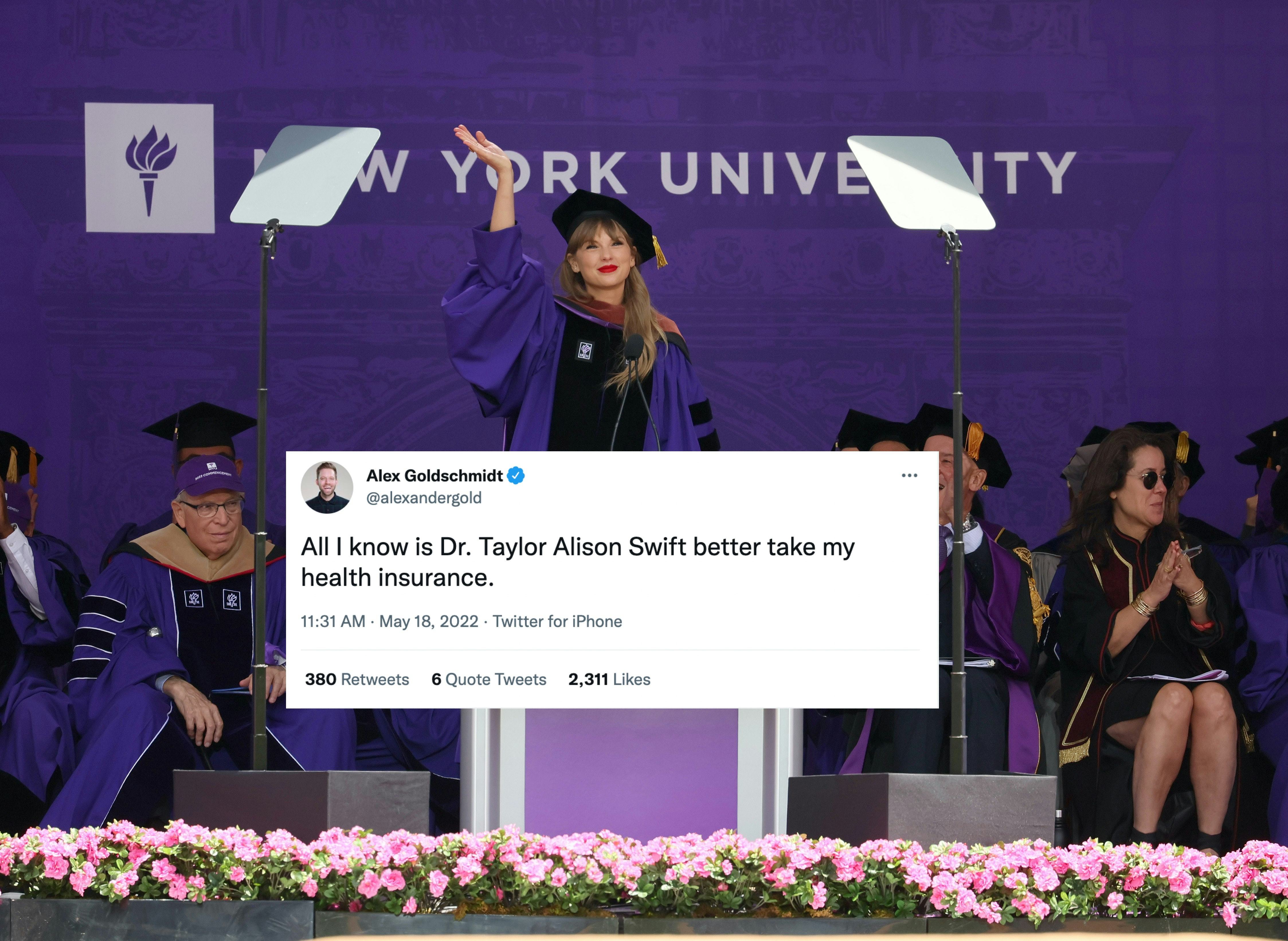 Taylor Swift Graduation Quotes Memes About Taylor Swift's 2022 Nyu Graduation Speech