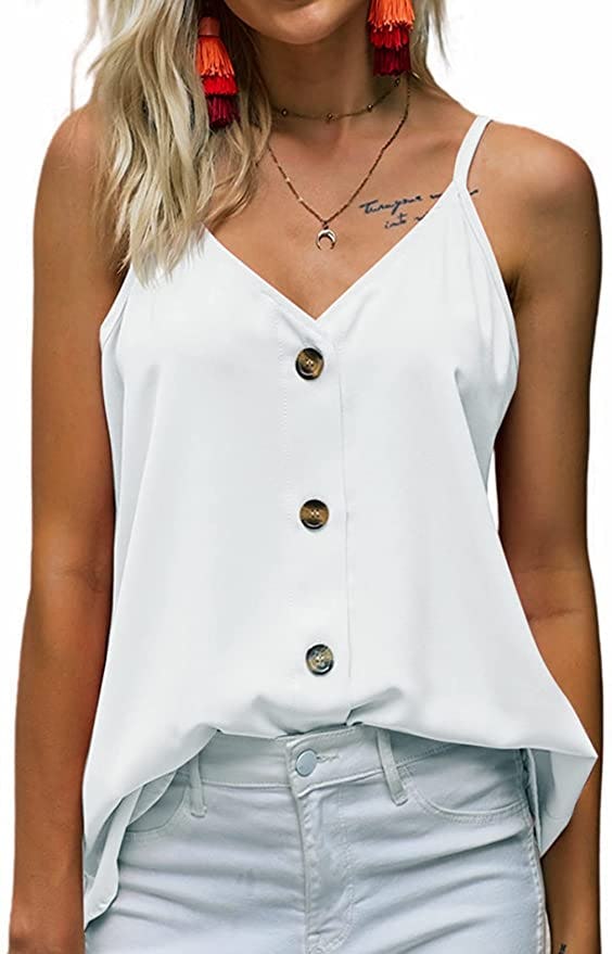 BLENCOT Button Down Tank Top