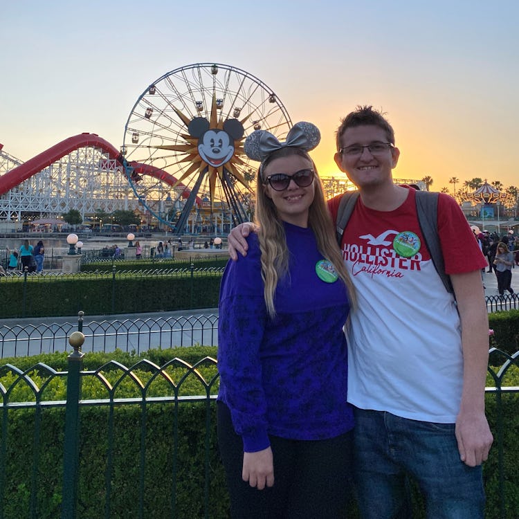 Theme park YouTubers Shawn Sanbrooke and Charlotte Charteris