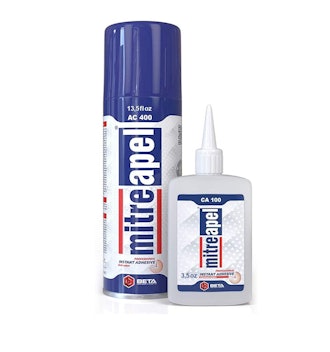 MITREAPEL Super CA Glue (3.5 Oz.) With Spray Adhesive Activator (13.5 Fl. Oz.)