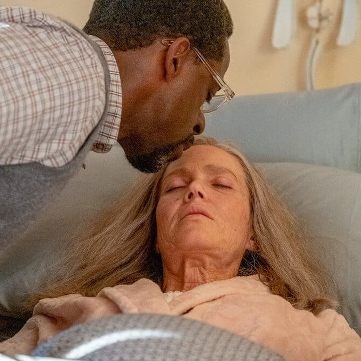 Sterling K. Brown and Mandy Moore as Randall and Rebecca Pearson in the penultimate episode of This ...