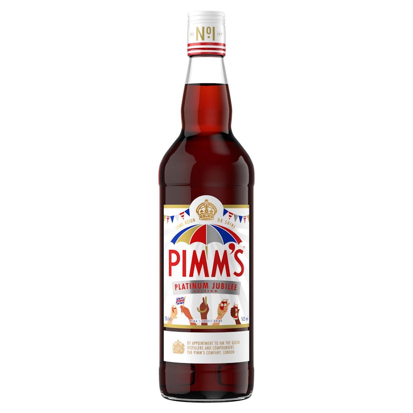 Pimm's limited edition Platinum Jubilee bottle. 