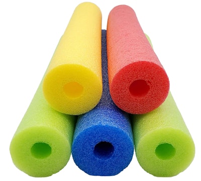 One birthday party hack is to make decorations out of Fix Find Foam Pool Noodles.