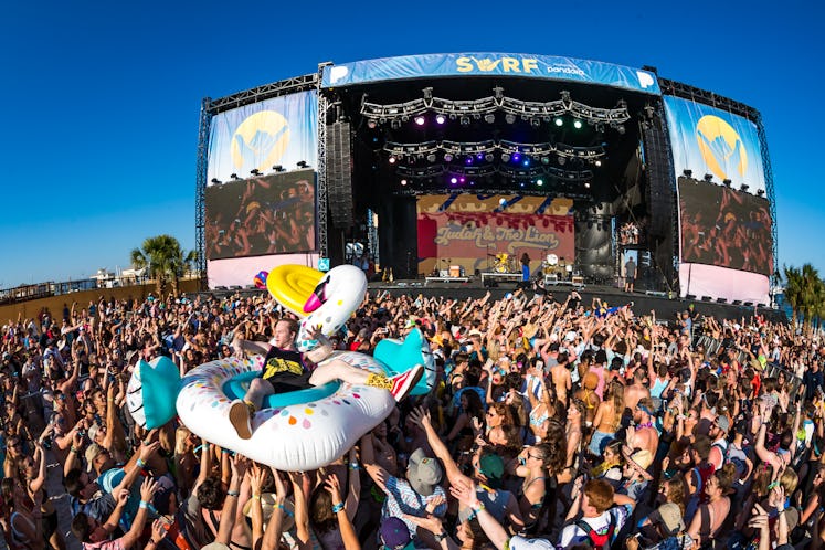 Hangout Music Fest lineup and schedule are available on the festival's website.