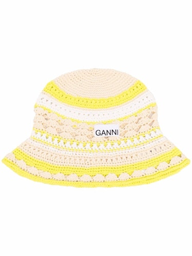GANNI Logo Patch Bucket Hat