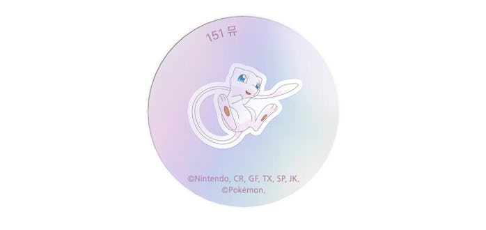 Holo Mew sticker from Samsung x Pokémon Galaxy Buds case