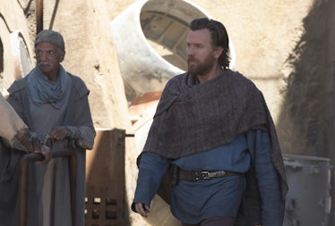 Ewan McGregor walking through a Tatooine village in Lucasfilm's Obi-Wan Kenobi