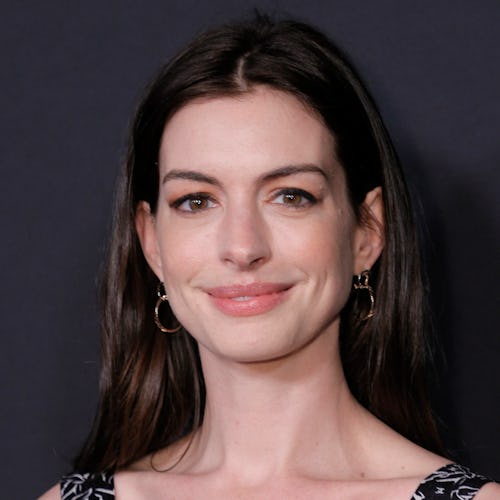 anne hathaway moma black and white jumpsuit