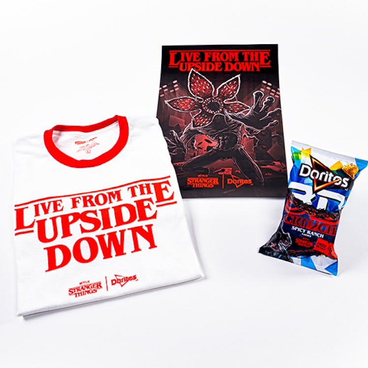 Doritos Live From the Upside Down T-Shirt + Poster + Doritos Bundle