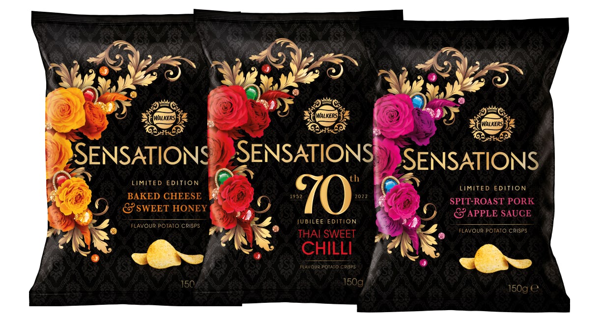 Walkers Platinum Jubilee Sensations crisps.