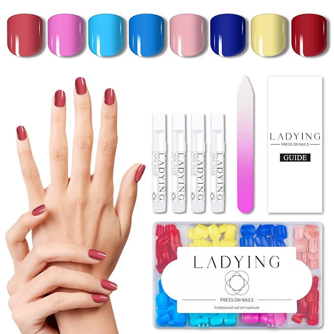 Ladying glossy press on nails