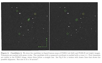 two side by side photos with green circles indicating disappearing objects. 