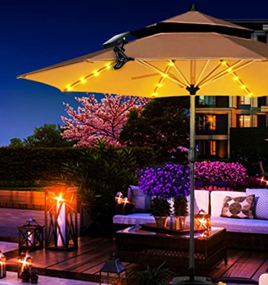 Suplit Solar Cordless Patio Umbrella Lights