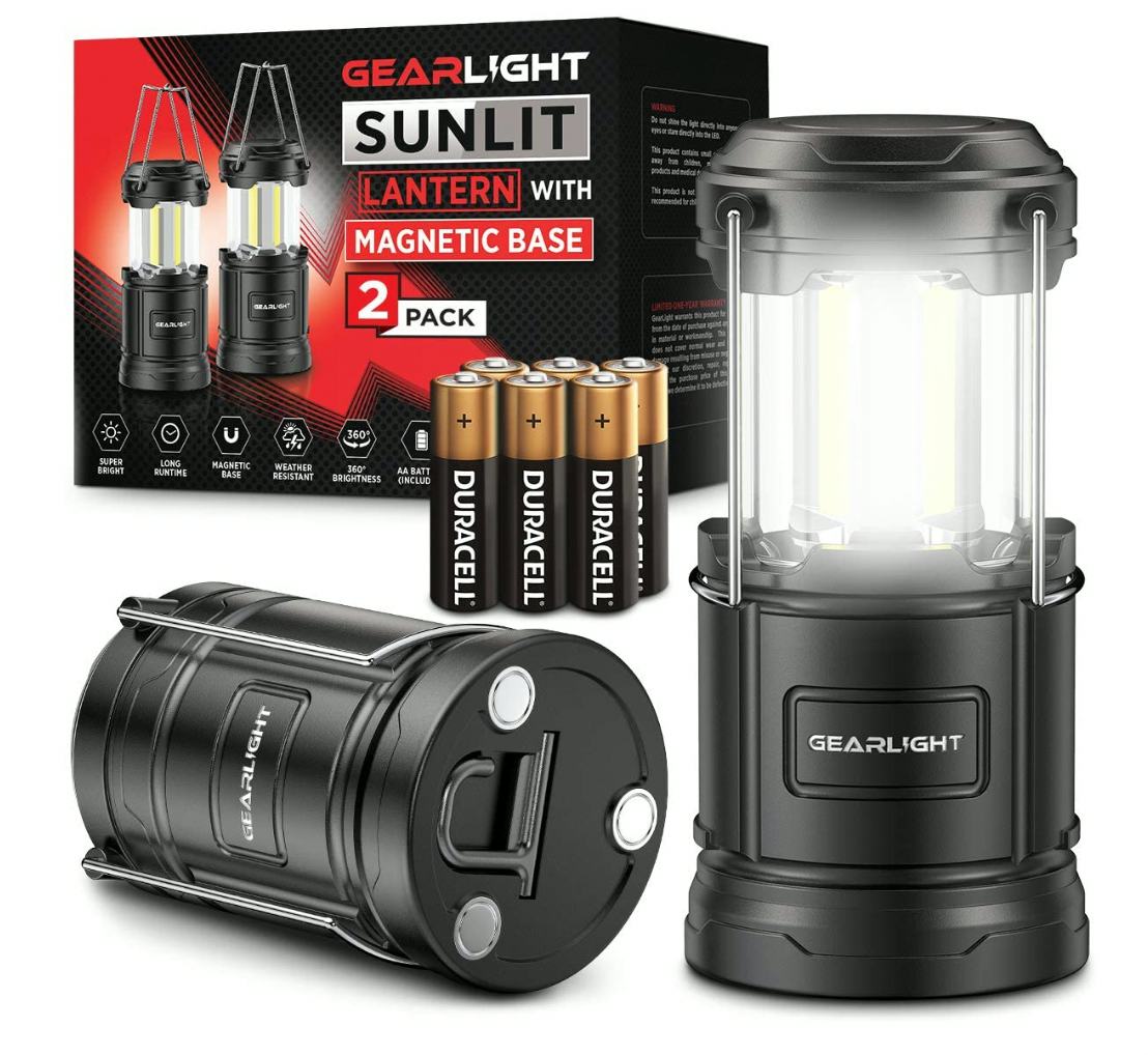 GearLight Sunlit Camping Lantern (2-Pack)