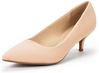 DREAM PAIRS Low Heel Pointed Toe Pumps