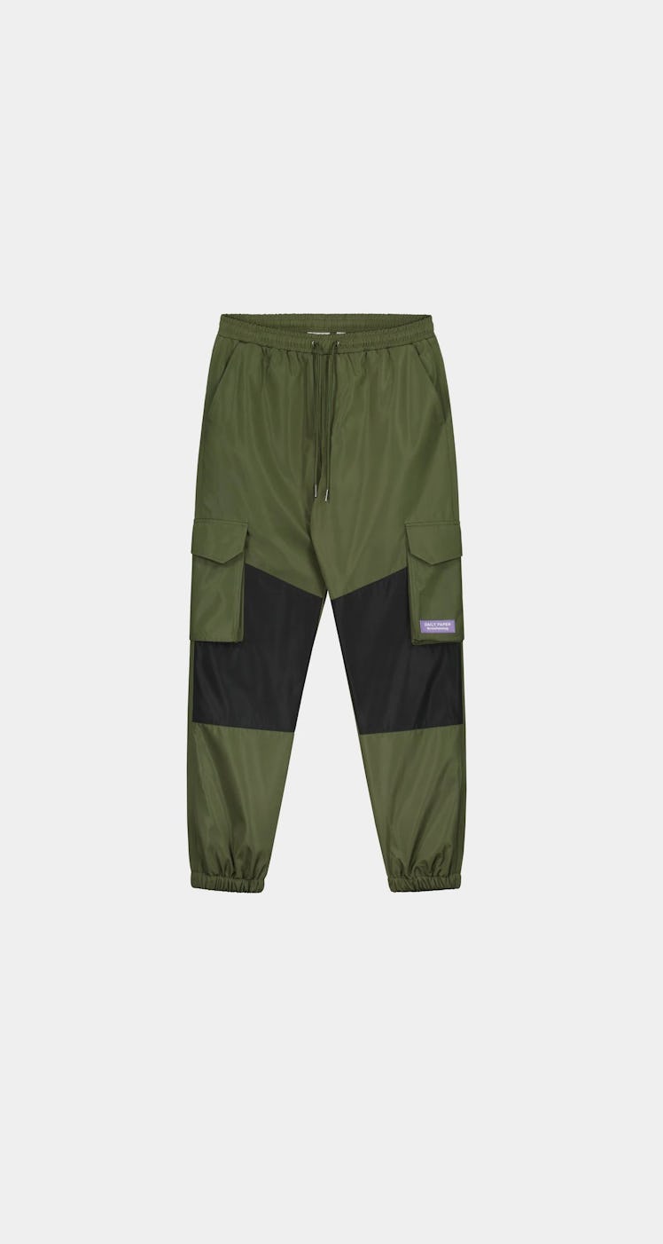 Daily Paper x Street Dreams army green and black cargo pants