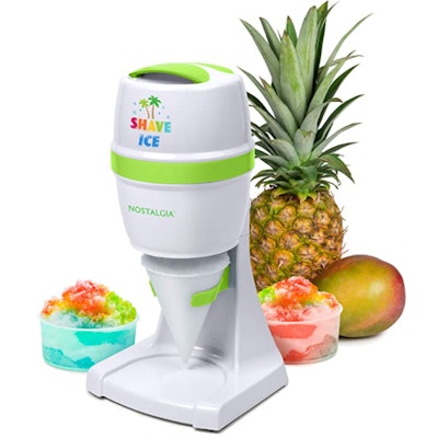 One birthday party hack is to use this Nostalgia Electric Snow Cone Maker to make snow cones during ...