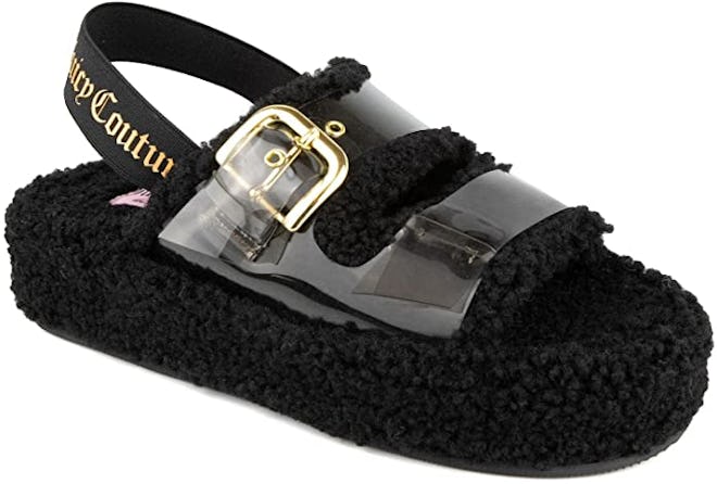 Juicy Couture Faux Fur Slipper Sandals
