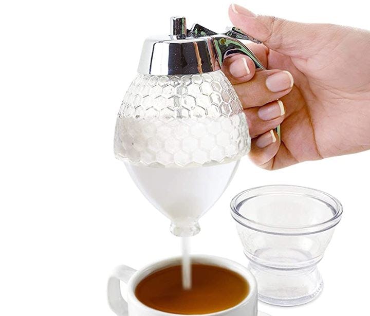 Hunnibi Glass Sugar Container Dispenser