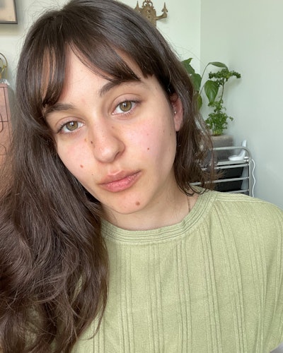 Isabella's skin before using the OleHenriksen Banana Bright Sun-Kissed Face Primer