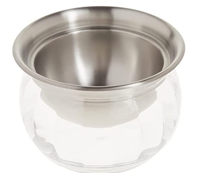One birthday party hack is to use this Prodyne Iced Stainless-Steel Serving Bowl to keep dips cold.