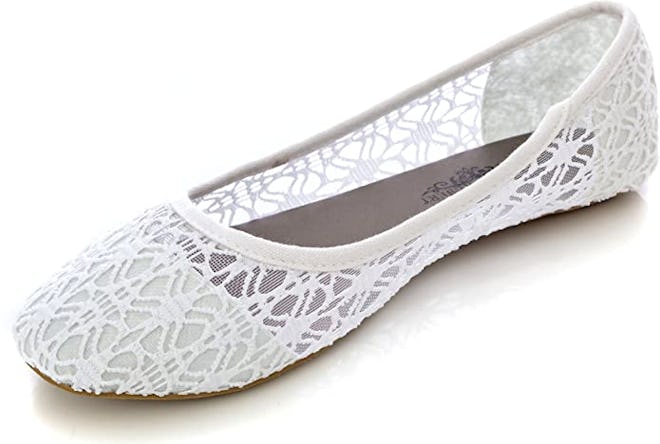 Charles Albert Lace Ballet Flats