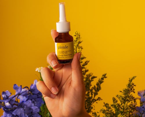 Picnic's personalized allergy treatment with a yellow label and white cap
