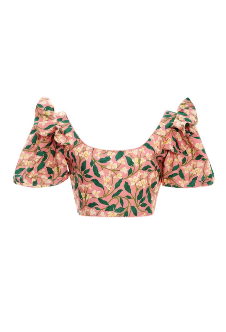 floral cropped top