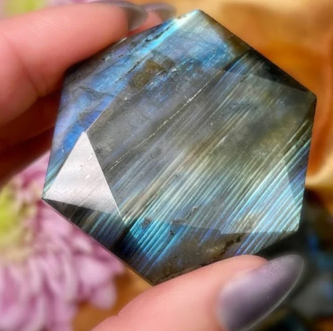 New Moon Wishing Labradorite Hexagon
