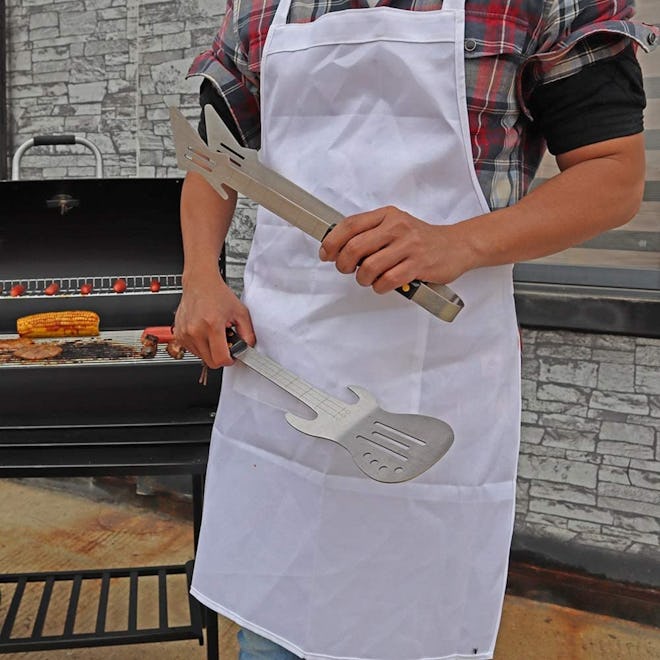 PEPKICN Guitar Style Stainless Steel Barbecue Tool Set 
