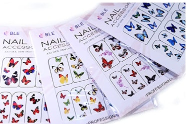 LDREAMAM Butterflies Nail Art Water Slide Tattoo Decals for summer nail art designs
