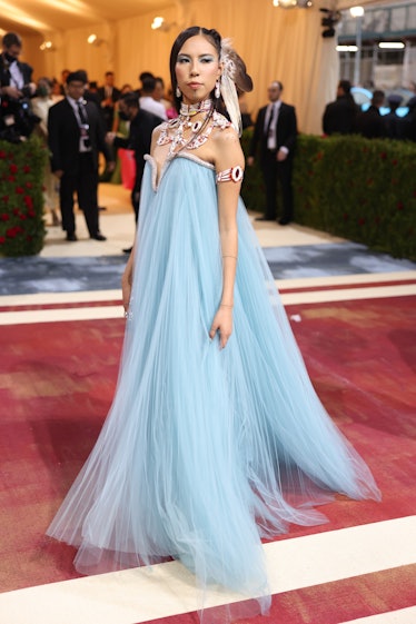 Quannah Chasinghorse attends The 2022 Met Gala Celebrating "In America: An Anthology of Fashion" at ...