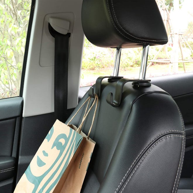 LivTee Car Headrest Hooks (4-Pack)