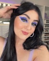 Mikayla Nogueira wears rhinestone makeup in an Instagram post
